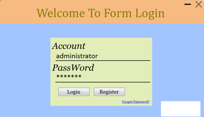 c#登录示例以及B站UI效果展示源码