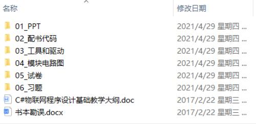《C#物联网程序设计基础》课程资料