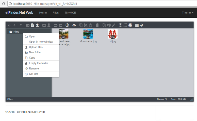 asp.net core mvc文件管理系统源码(elFinder.Net)