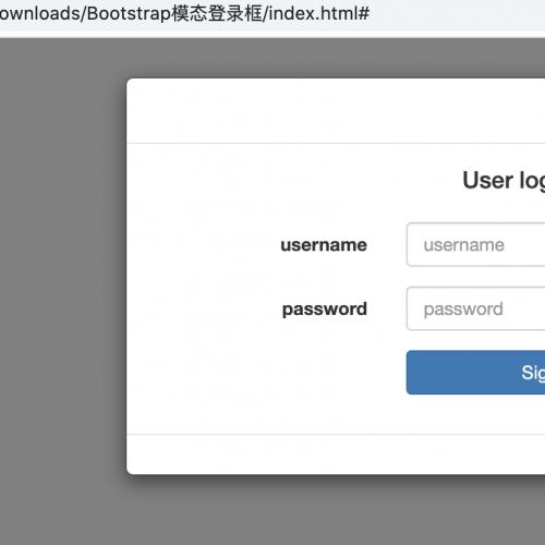 Bootstrap模态登录框