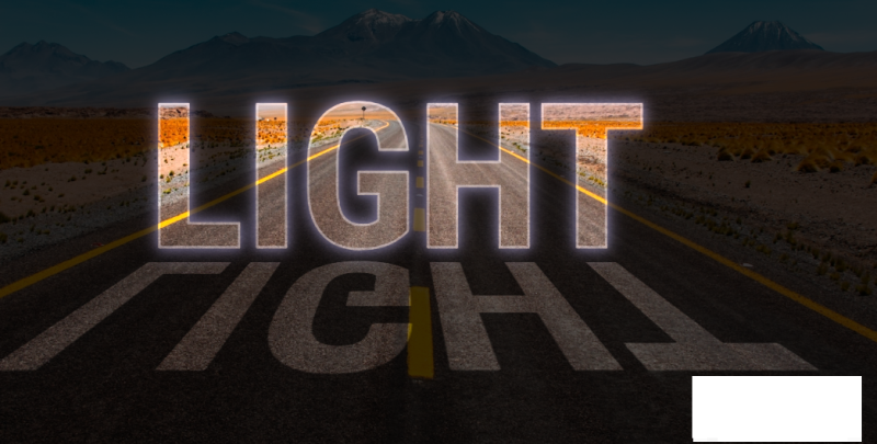 反光文字动画特效素材