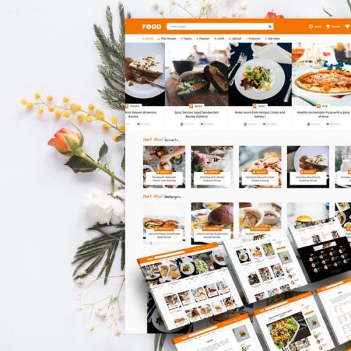wordpress网站模板带后台 美味的食物-食谱和美食博客WordPress