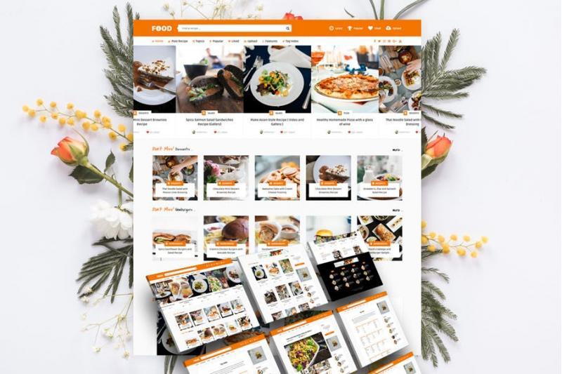 wordpress网站模板带后台 美味的食物-食谱和美食博客WordPress