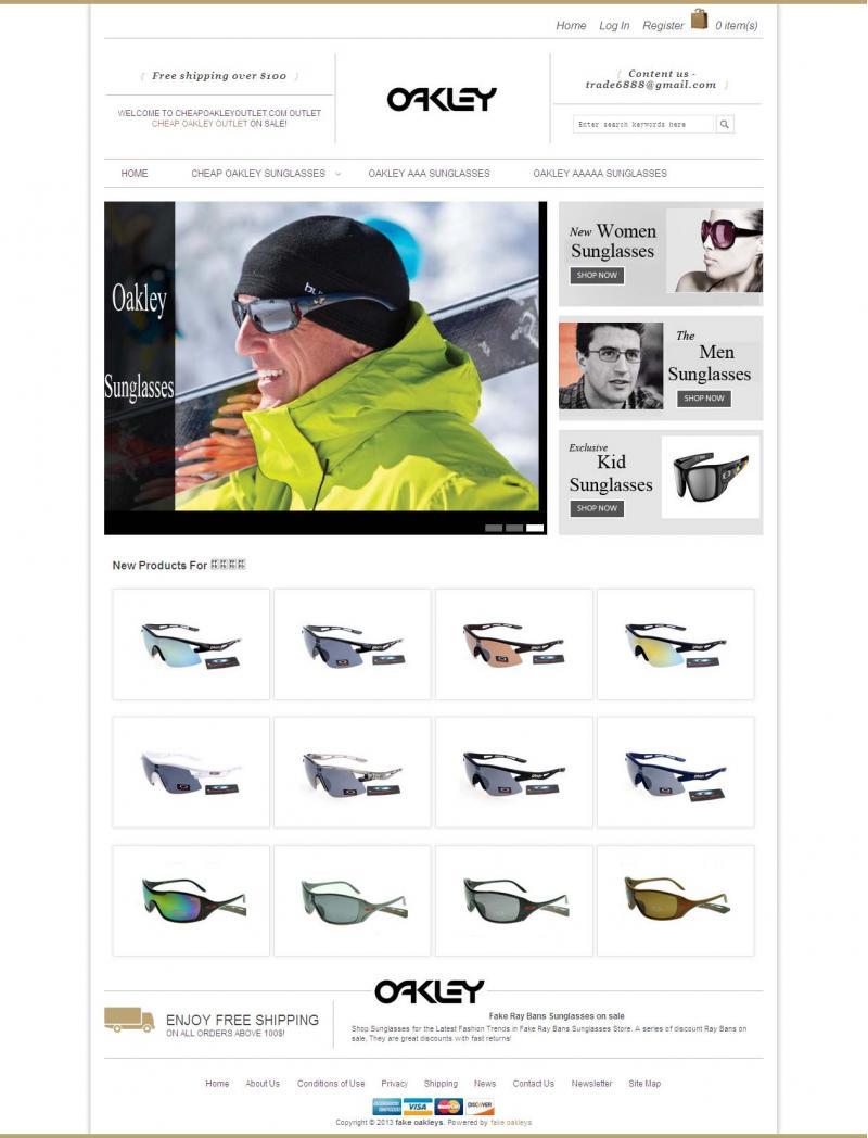 zencart外贸网站模板OAKLEY太阳眼镜模板 饰品类带数据商店模板