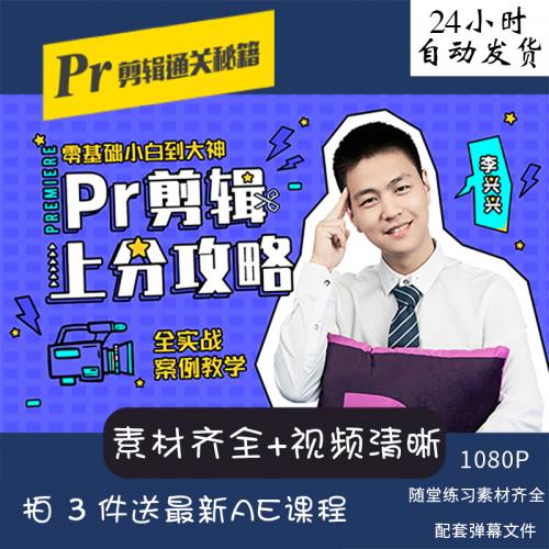 pr剪辑通关秘籍上分攻略向天歌李兴兴B站ae课零基础教程视频素材