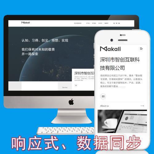 大气营销公司网站模板 数字营销媒体网站源码 营销推广网站建设