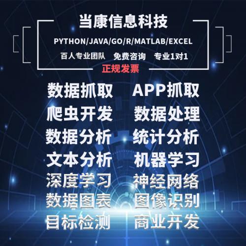 Python爬虫数据抓取采集处理分析可视化代做、小程序网站APP开发