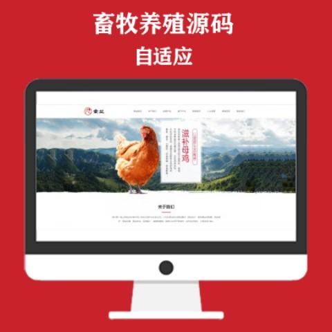 家禽饲养基地类网站模板 响应式养殖企业网站源码网站建设模板