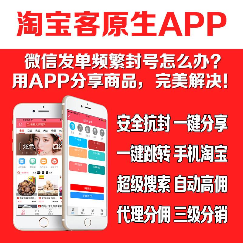 淘宝客app开发定制作公众号三合一源码花生日记返利APP软件独立式