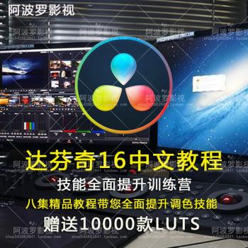 达芬奇调色教程16 技能全面提升训练营中文视频教程 送LUT预设