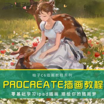 procreate绘画中文视频教程ipad插画零基础自学手绘漫画厚涂插画