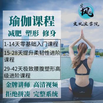 瑜伽课程全套初学者在家瘦身减肥瑜伽视频教程家练自学零基础教学