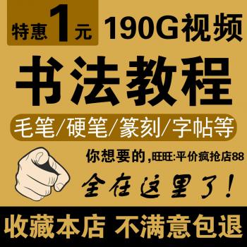 毛笔书法教程硬笔书法教程篆刻教程字帖讲座自学习视频指导全套