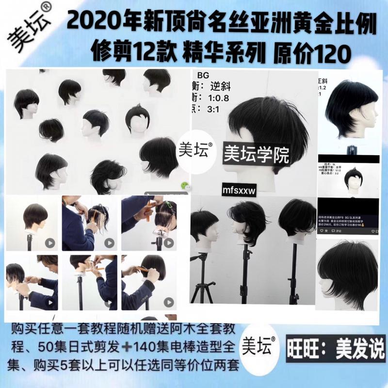 2020年顶尚名丝黄金比例修剪12款 系统剪发专业美发视频教程