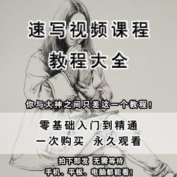 速写教程基础视频人物线性练习画画教学美术大全素描手绘培训入门