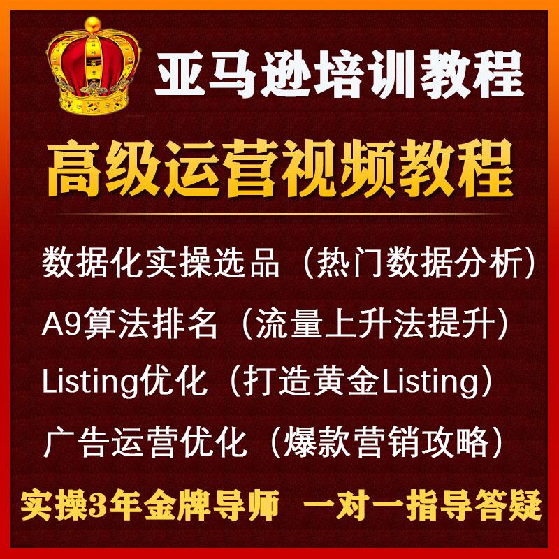2020亚马逊运营教程开店注册视频课程跨境电商选品关键词爆款培训
