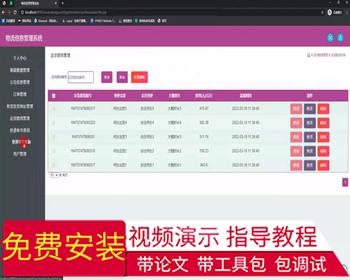 毕设ssm624物流信息管理系统+jsp毕业设计