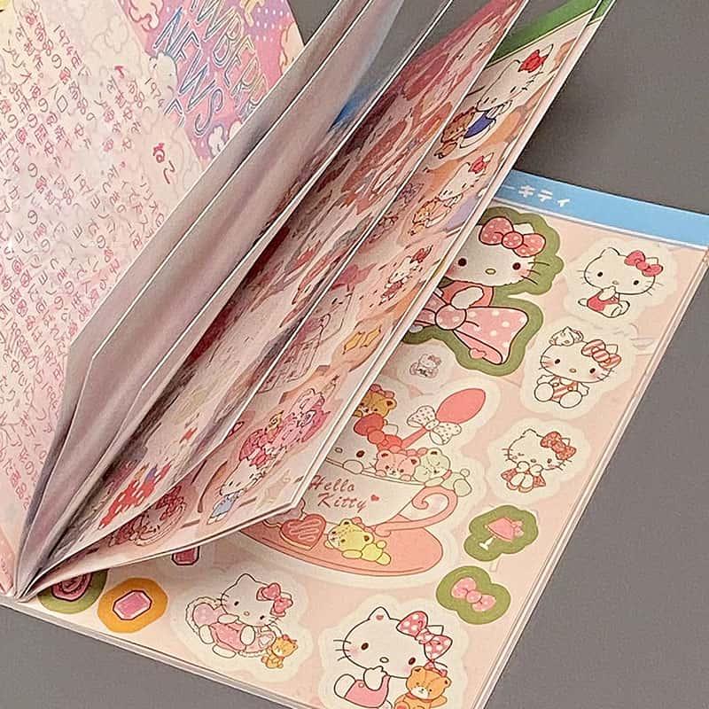 hellokitty贴纸本册手账素材咕卡三丽鸥可爱贴画库洛米美乐蒂装饰