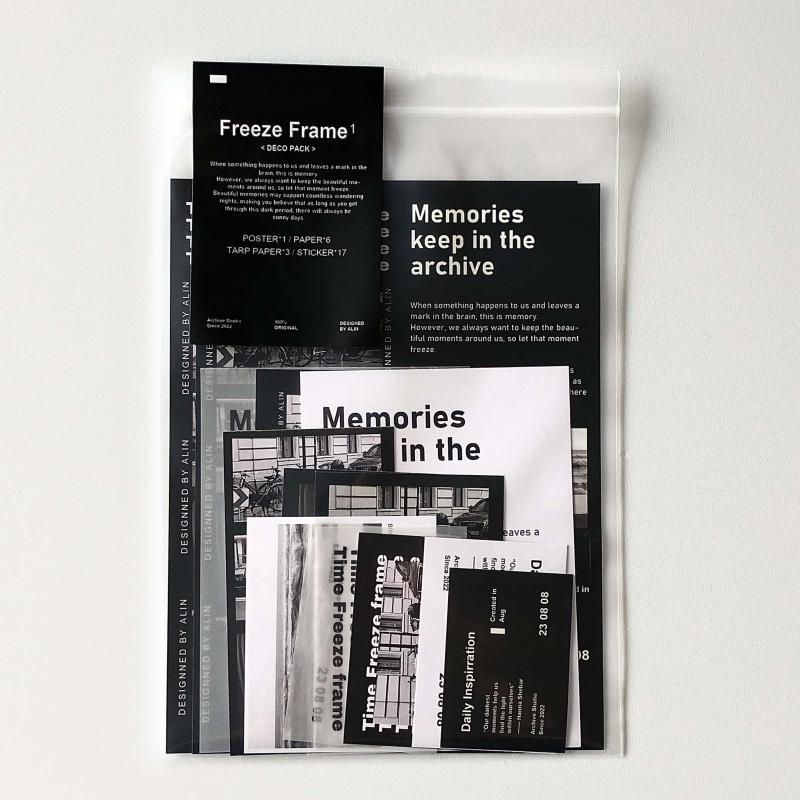Archive Studio原创贴纸卡片套装手帐装饰素材包治愈色系2.0 黑色