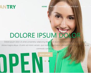 大气绿色清新风格HTML企业模板