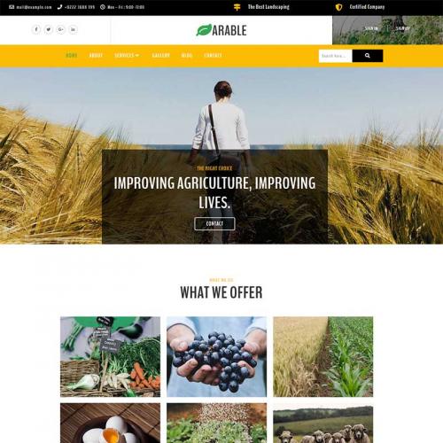 宽屏农业农产品种植养殖企业基地静态网站html模板