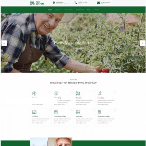 绿色有机果蔬农场Bootstrap模板
