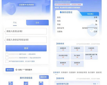精准查全国个人企业司法涉诉涉案背调查询系统源码