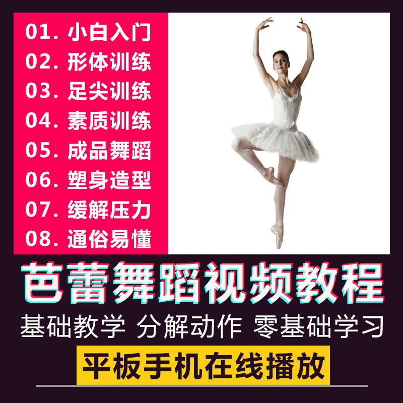 芭蕾舞视频教程少儿零基础入门动作分解教学成人芭蕾舞蹈学习课程