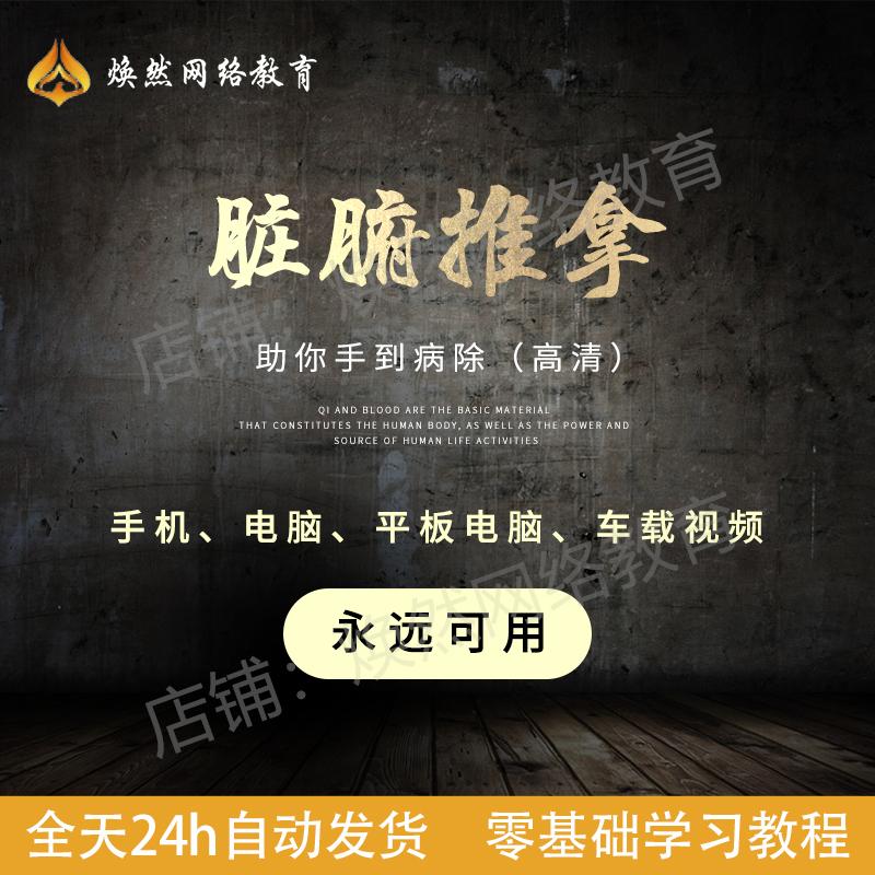 脏腑经络推拿机能调整按摩揉腹按法手法经脉中医自学视频大全教程