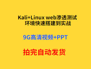 Kali Linux渗透web测试环境搭建到实战视频教程带PPT