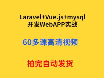 Laravel Vue.js mysql开发WebAPP实战视频教程