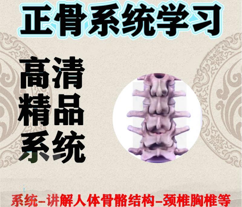 2020年正骨系统学习手法视频入门到进阶中医柔性推拿按摩整脊教程