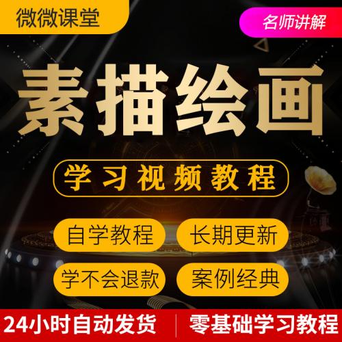 素描绘画零基础入门教程新手从0开始视频直达中级班四级绘画原理