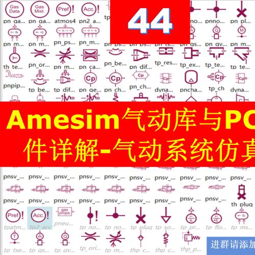 第44期 Amesim气动库与PCD库元件精讲及气动系统仿真分析视频教程