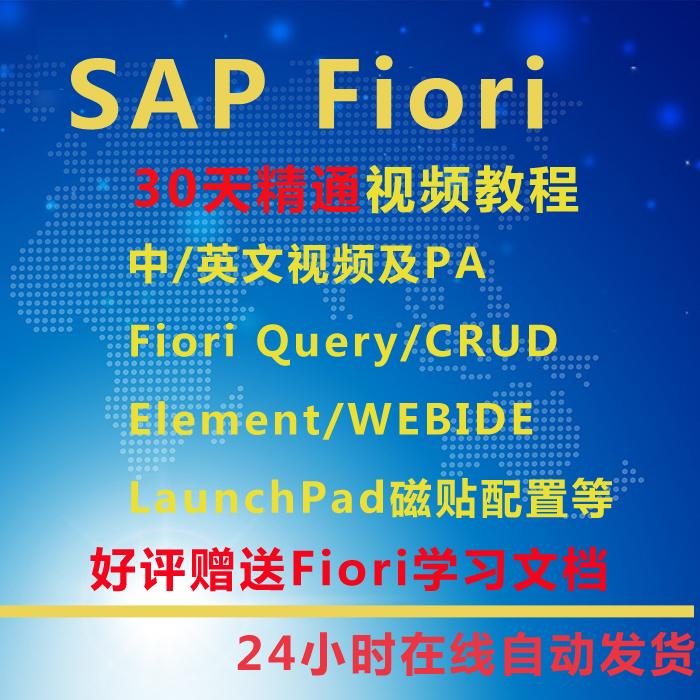 SAP系统fiori开发视频教程query crud功能介绍UI5文档指导学习