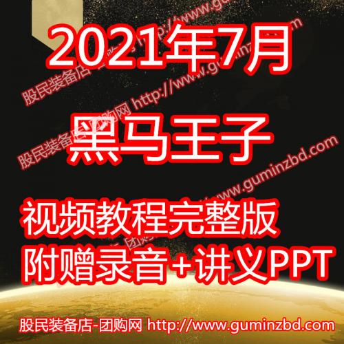 2021年7月黑马王子擒龙特训班 视频教程完整版 附赠录音 讲义PPT