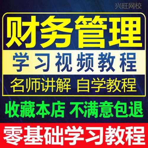 财务管理教学视频教程主管经理总监出纳会计专员税务课程学习网课