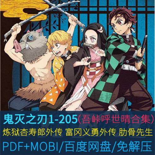 鬼灭之刃漫画 1-205话 吾峠呼世晴合集 PDF素材资料 插画设计