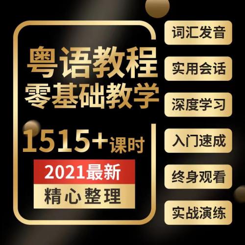 粤语教程视频零基础学广东话粤语视频教程自学入门教学课程资料