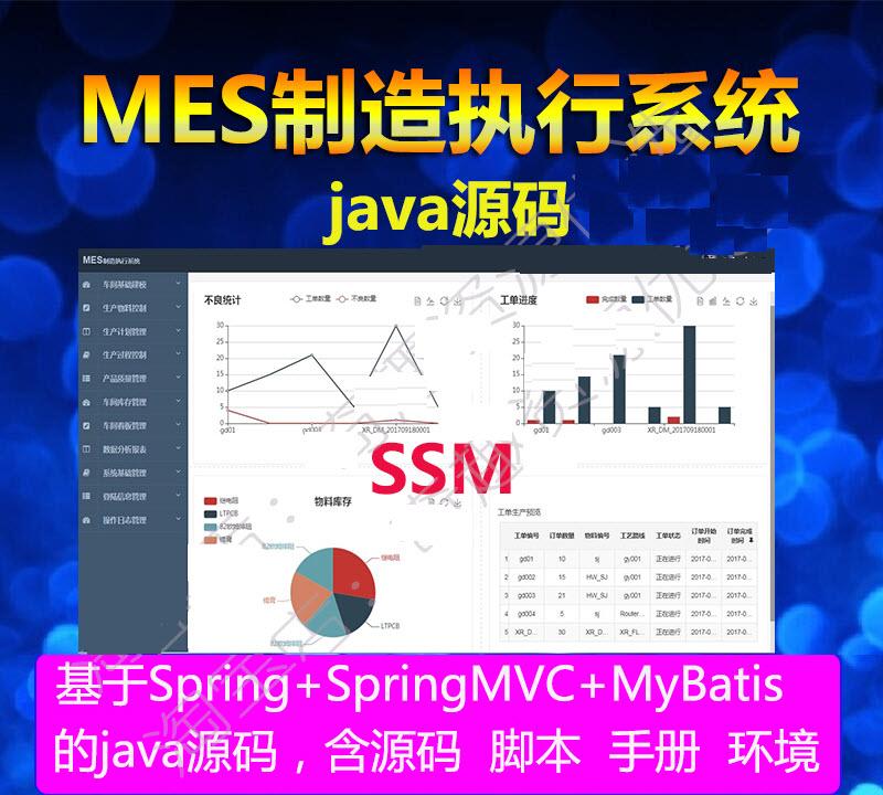java 制造业MES生产管理ERP OA SSM maven 二次开发 源码web项目