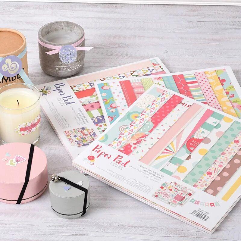 伊和诺 手工折纸 手账素材拼接 DIY相册背景装饰纸 缤纷创作集PP