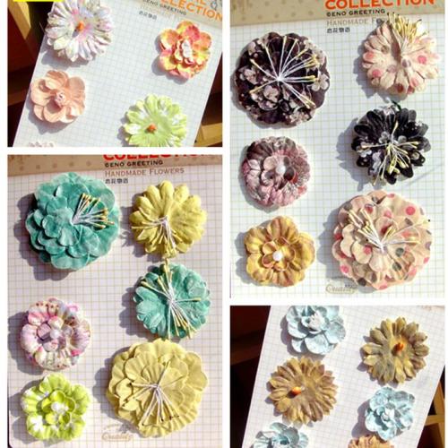 外贸贴纸 3D立体层次贴纸 手工装饰素材 花朵贺卡礼物盒装饰