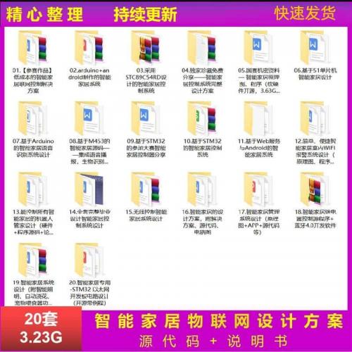 物联网智能家居项目资料合集源码原理图STM32语音系统Wifi 蓝牙51