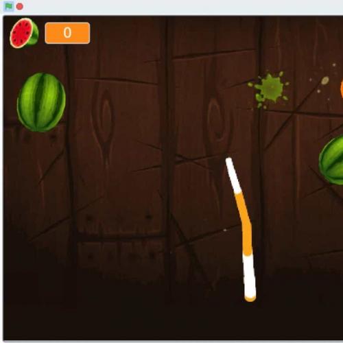 水果忍者 魔抓Scratch3.0实例子源码素材源文件教程少儿编程