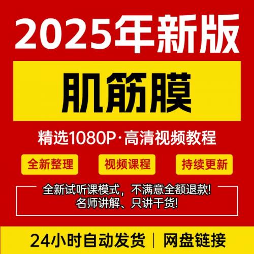 触发点扳机点激痛点疗法视频课程教程精准解决身体疼痛的肌筋膜