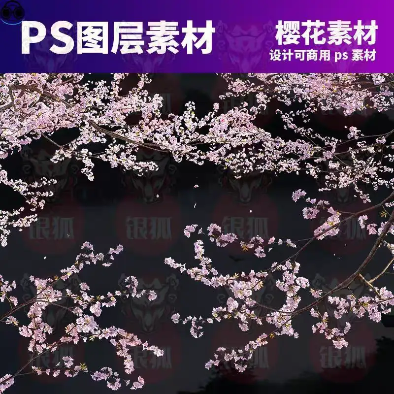 ps可商用真实樱花摄影psd图层文件素材