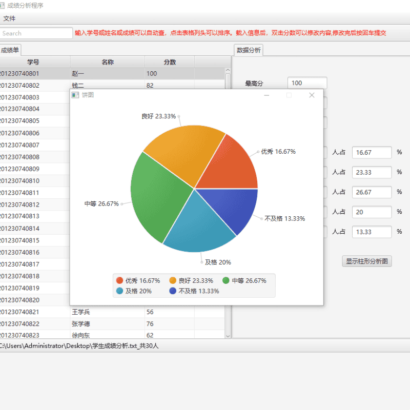 java学生成绩统计分析系统学生成绩导入java源码