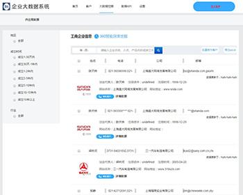 企业大数据系统，可搭建独立系统指定采集企业公示数据