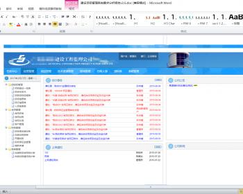 广场城市建设工程监理公司项目管理系统 .net