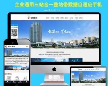 通使用企业集团公司模板源码三站合一网站建设三合一建站模板建站系统三合一系统